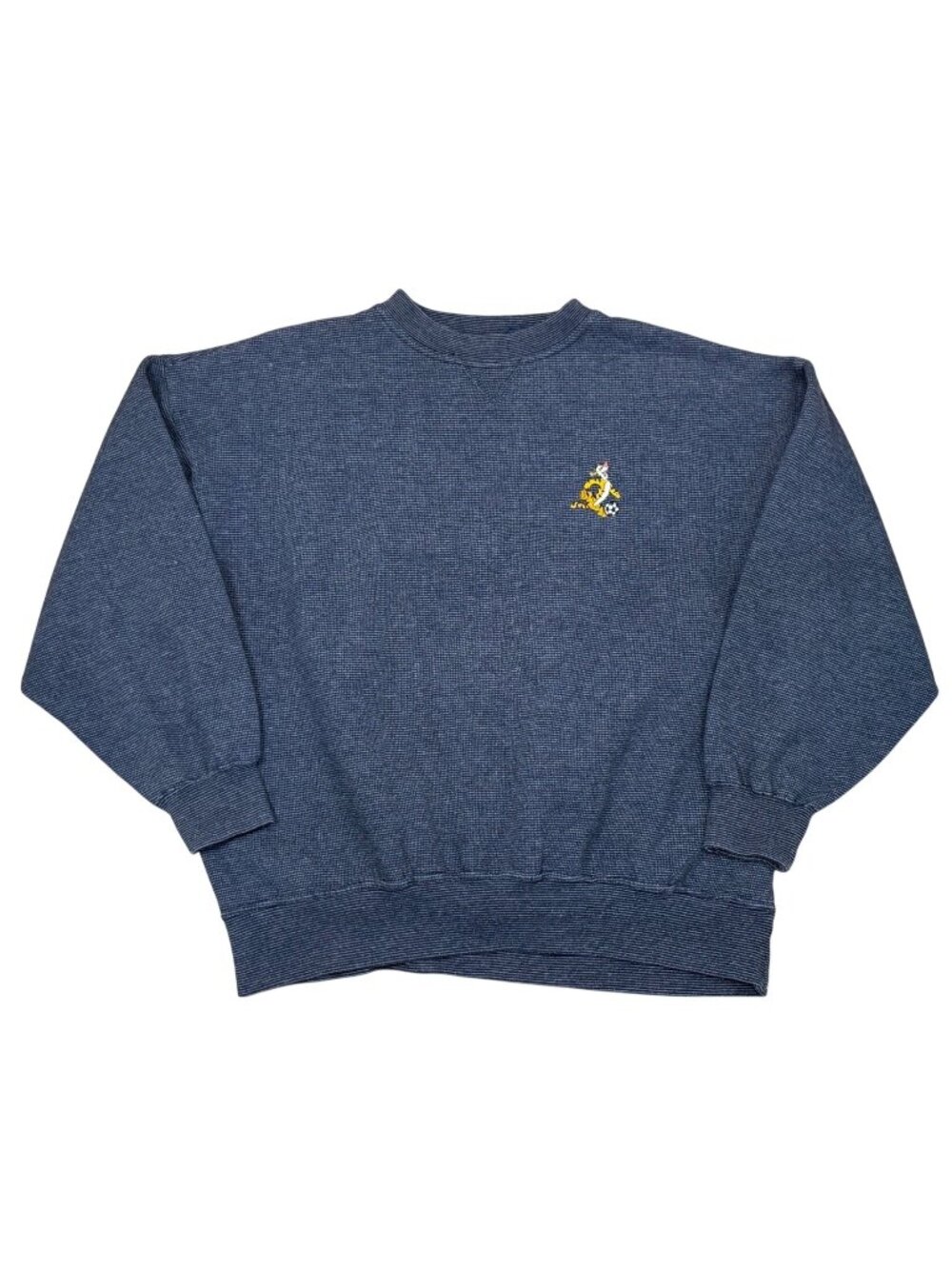 Vintage 90s Disney World XL Navy Sweatshirt With Tigger Soccer Embroidery